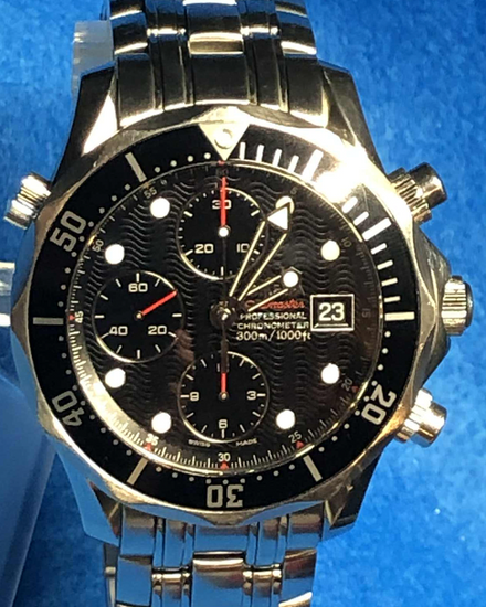 2009 Omega Seamaster Diver 300M Chronograph 41.5MM Black Dial Steel Bracelet (213.30.42.40.01.001)