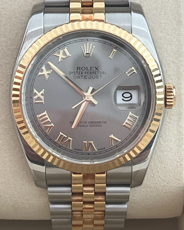 Rolex Datejust 36MM Grey Dial Two-Tone Jubilee Bracelet (116233)