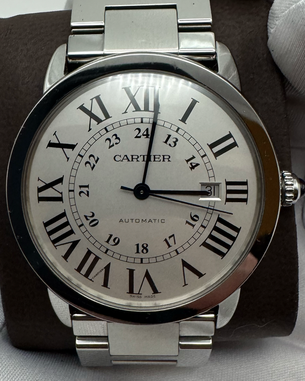 2017 Cartier Ronde De Cartier Solo 42MM White Dial Steel Bracelet (W6701011)