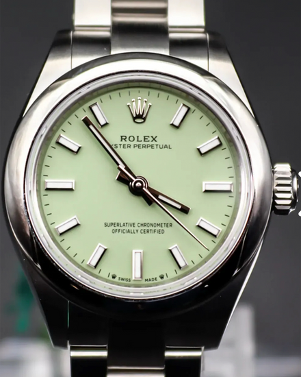 2025 Rolex Oyster Perpetual Lady 28MM Pistachio Dial Oyster Bracelet (276200)