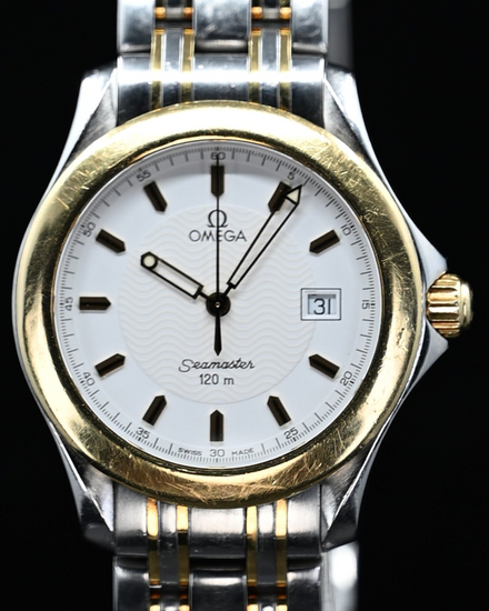No Reserve - Omega Seamaster 36MM Quartz White Dial Two-Tone Bracelet (2311.21.00)