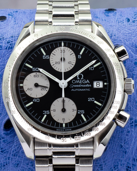 1999 Omega Speedmaster Date 39MM Black Dial Steel Bracelet (3511.50.00)