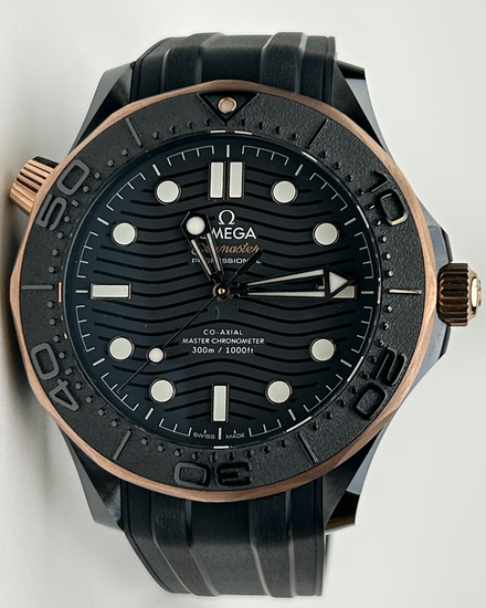 2025 Omega Seamaster Diver 300M 43.5MM Black Dial Rubber Strap (210.62.44.20.01.001)