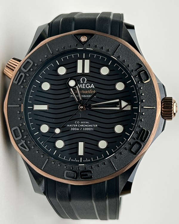 2025 Omega Seamaster Diver 300M 43.5MM Black Dial Rubber Strap (210.62.44.20.01.001)