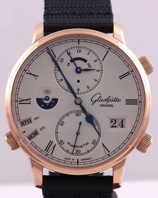 2024 Glashütte Original Senator Cosmopolite 44MM Silver Dial Textile Strap (1-89-02-01-05-61)