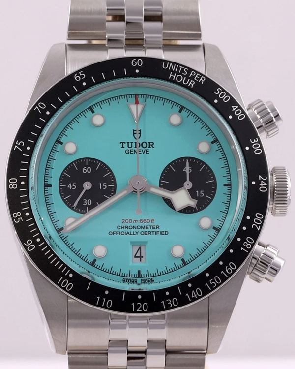 2025 Tudor Black Bay Chrono "Flamingo" 41MM Turquoise Dial Steel Bracelet (79360N)