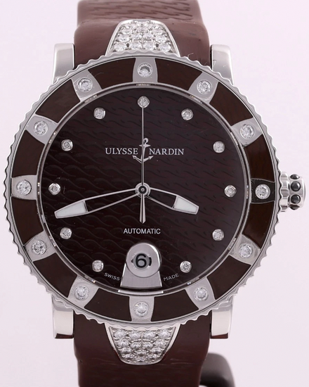 2010 Ulysse Nardin Diver 40MM Brown Dial Rubber Strap (8103-101)