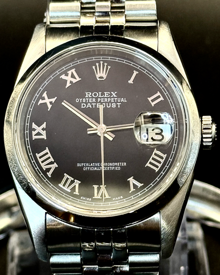 2006 Rolex Datejust 36MM Aftermarket Black Dial Jubilee Bracelet (16220)