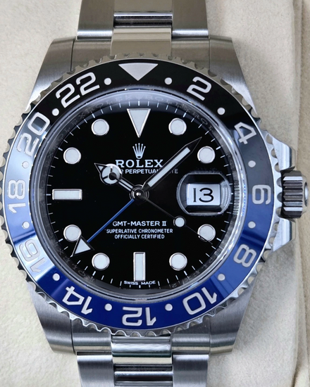 2018 Rolex GMT-Master II "Batman" 40MM Black Dial Oyster Bracelet (116710BLNR)