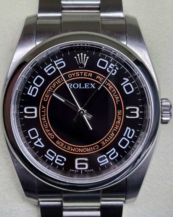 2011 Rolex Oyster Perpetual 36MM "Concetric" Black Dial Oyster Bracelet (116000)