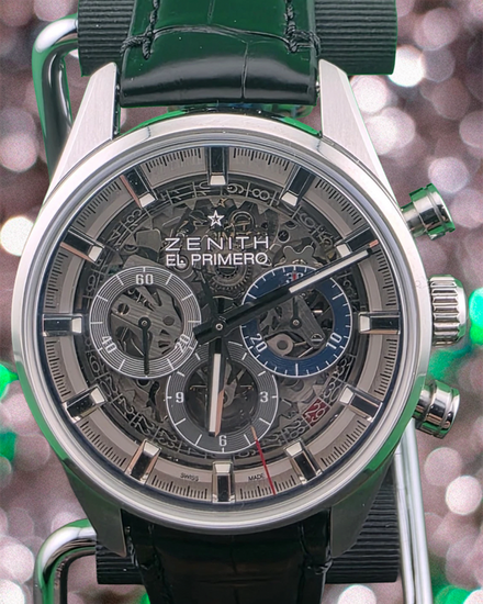 Zenith Chronomaster El Primero 38MM Skeleton Dial Leather Strap (03.2153.400/78.C813)