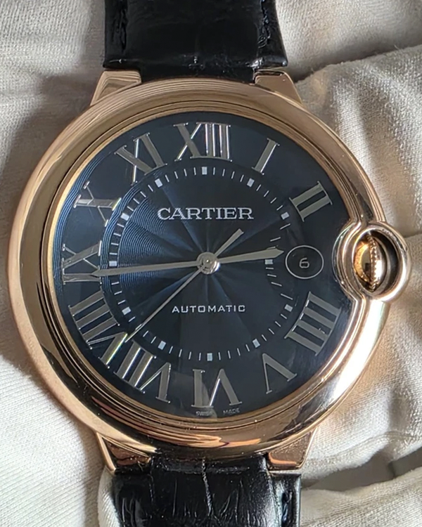 2023 Cartier Ballon Bleu 42MM Blue Dial Leather Strap (WGBB0036)