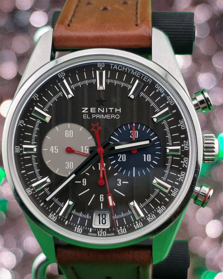 Zenith El Primero Chronomaster "Classic Cars" 42MM Grey Dial Leather Strap (03.2046.400/25.C802)