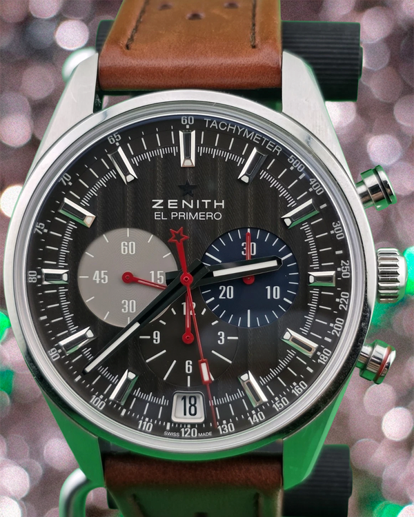 Zenith El Primero Chronomaster "Classic Cars" 42MM Grey Dial Leather Strap (03.2046.400/25.C802)