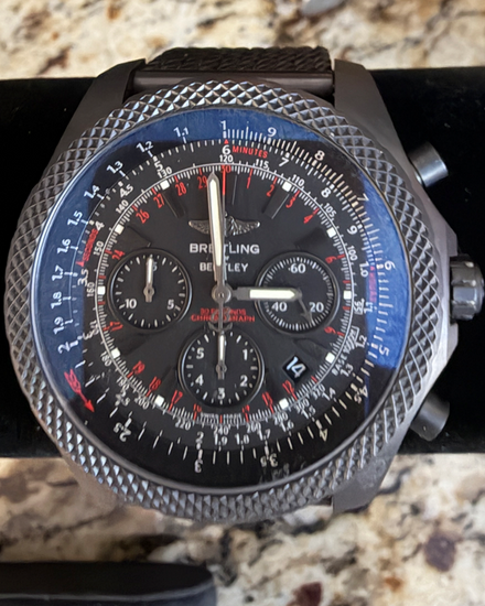 Breitling Bentley Light Body Midnight Carbon L.E. 49MM Black Dial Steel Bracelet (V2536722/BC45)