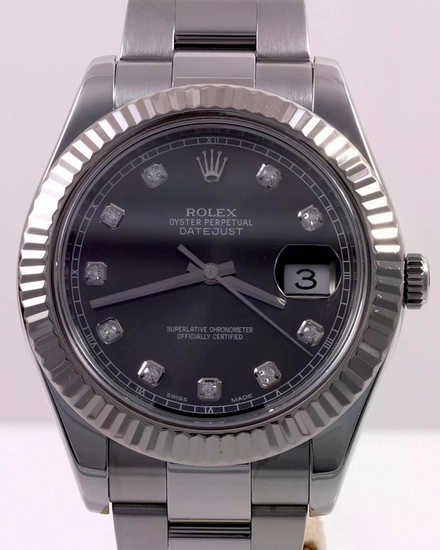2013 Rolex Datejust II 41MM Rhodium Dial Oyster Bracelet (116334)