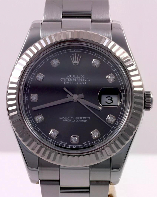 2013 Rolex Datejust II 41MM Rhodium Dial Oyster Bracelet (116334)