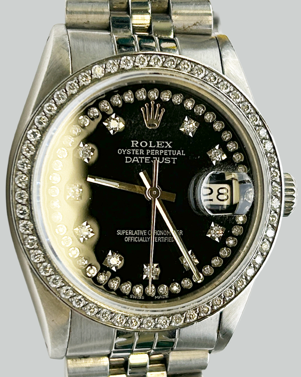Rolex Datejust 36MM Black Dial Jubilee Bracelet (16200)