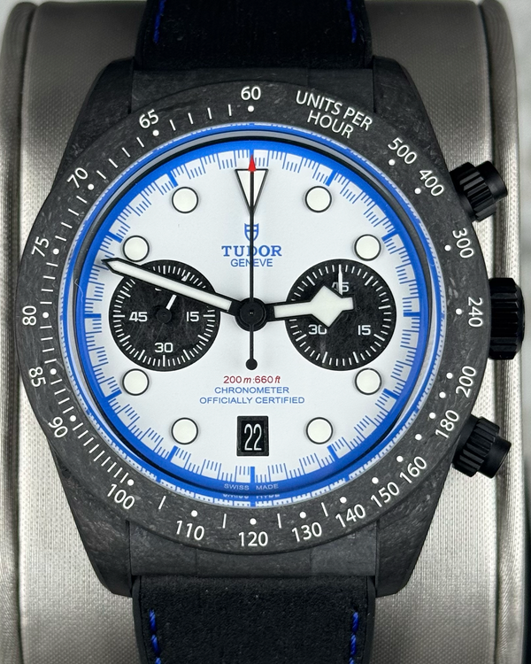 2025 Tudor Black Bay Chrono "Carbon 25" L.E. 42MM White Dial Leather Strap (79377KN)