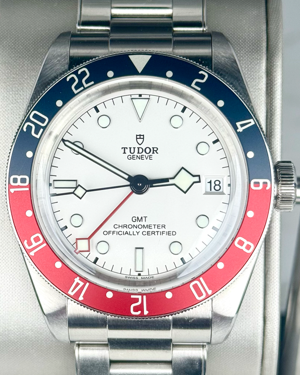 No Reserve - 2023 Tudor Black Bay GMT "Pepsi" 41MM White Dial Steel Bracelet (79830RB)