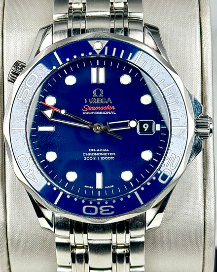 No Reserve - 2018 Omega Seamaster Diver 300M 41MM Blue Dial Steel Bracelet (212.30.41.20.03.001)