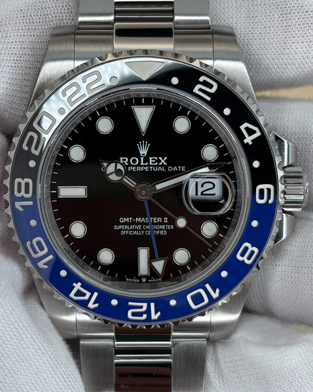 2022 Rolex GMT-Master II "Batman" 40MM Black Dial Oyster Bracelet (126710BLNR)