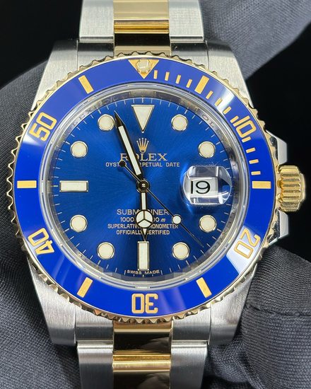 2013 Rolex Submariner Date "Bluesy" 40MM Blue Dial Two-Tone Oyster Bracelet (116613LB)