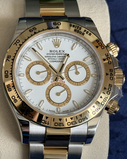 2025 Rolex Cosmograph Daytona 40MM White Dial Two-Tone Oyster Bracelet (126503)