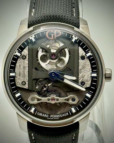 2025 Girard Perregaux Bridges 44MM Meteorite Dial Textile Strap (82000-11-3259-5CX)