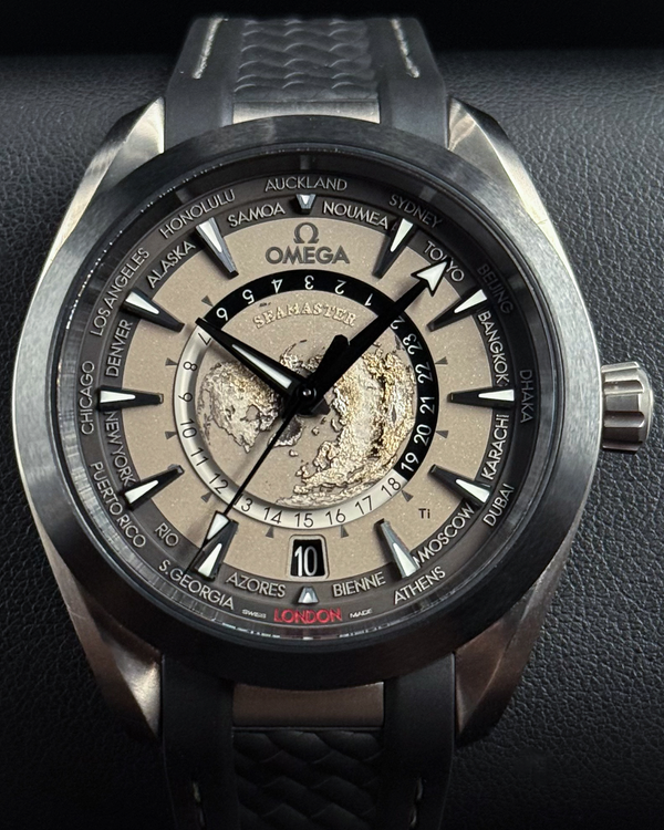 2023 Omega Seamaster Aqua Terra Worldtimer 43MM Grey Dial Rubber Strap (220.92.43.22.99.001)