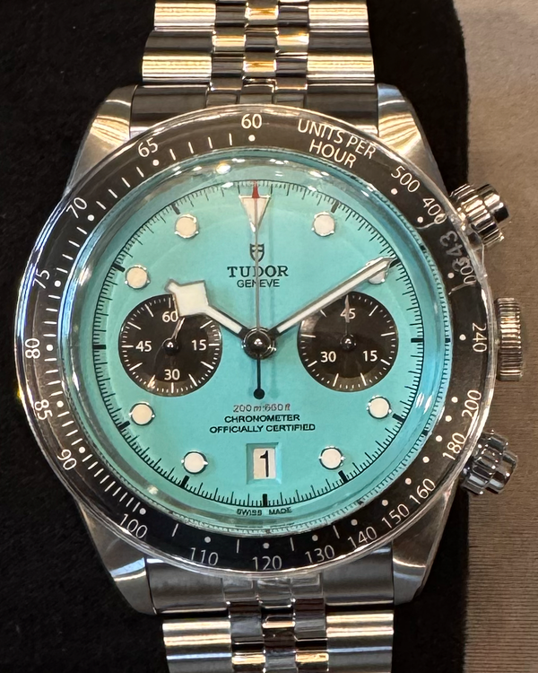 2025 Tudor Black Bay Chrono 41MM Turquoise "Flamingo" Dial Steel Bracelet (79360N)