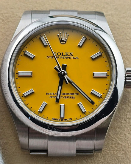 2024 Rolex Oyster Perpetual 31MM Yellow Dial Oyster Bracelet (277200)