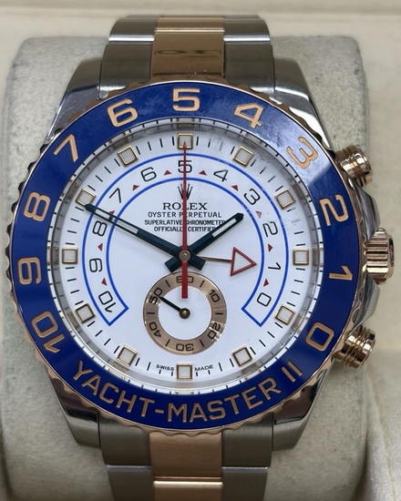 Rolex Yacht-Master II 44MM White Dial Two-Tone Oyster Bracelet (116681)