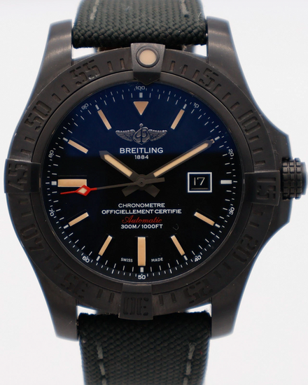 Breitling Avenger Blackbird 48MM Black Dial Textile Strap (V17310)