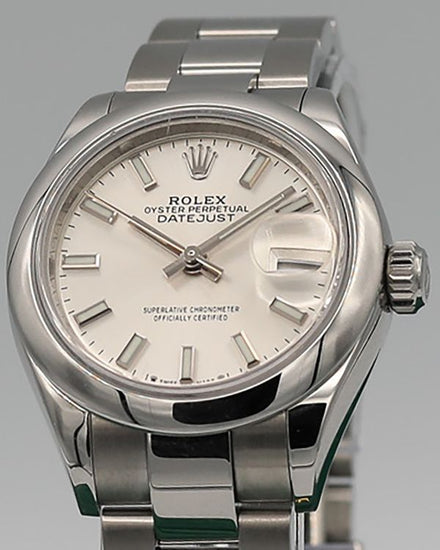 2023 Rolex Lady-Datejust 28MM Silver Dial Oyster Bracelet (279160)