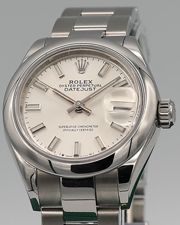 2023 Rolex Lady-Datejust 28MM Silver Dial Oyster Bracelet (279160)