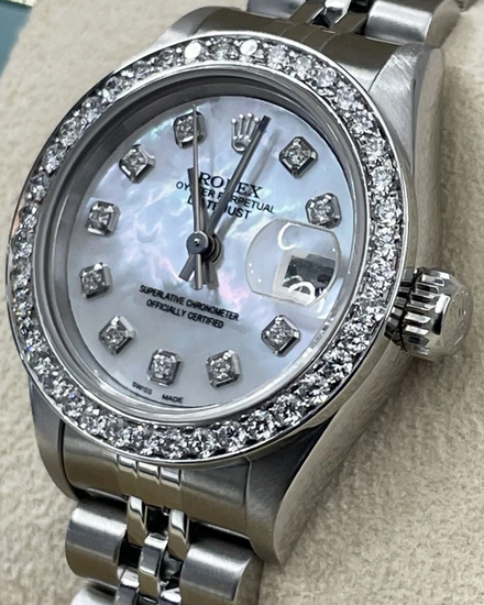 1992 Rolex Lady-Datejust 26MM Aftermarket Mother of Pearl Dial Jubilee Bracelet (69174)