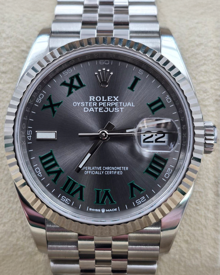 2023 Rolex Datejust "Wimbledon" 36MM Slate Dial Jubilee Bracelet (126234)