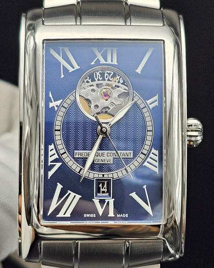 No Reserve - Frederique Constant Classics 47MM Blue Dial Steel Bracelet (FC-315DNS4C26B)