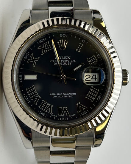 2015 Rolex Datejust II 41MM Black Dial Oyster Bracelet (116334)