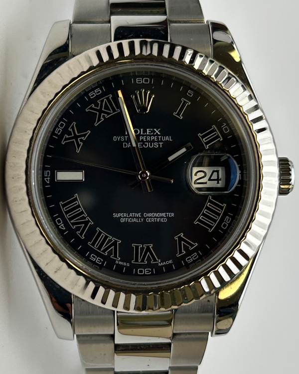 2015 Rolex Datejust II 41MM Black Dial Oyster Bracelet (116334)