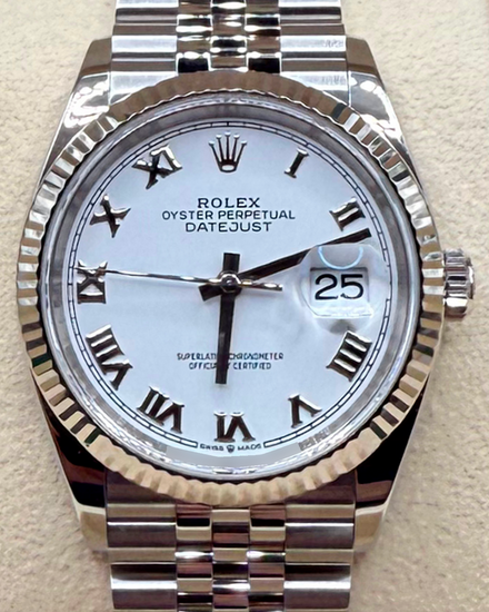 2024 Rolex Datejust 36MM White Dial Jubilee Bracelet (126234)