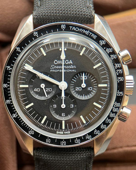 2023 Omega Speedmaster Professional Moonwatch 42MM Black Dial Textile Strap (310.32.42.50.01.001)
