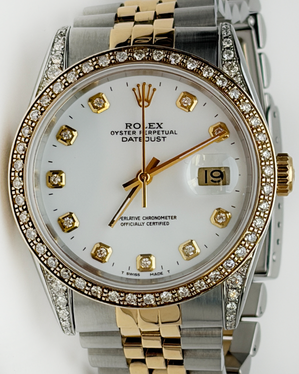 Rolex Datejust 36MM White Dial Two-Tone Jubilee Bracelet (16233)