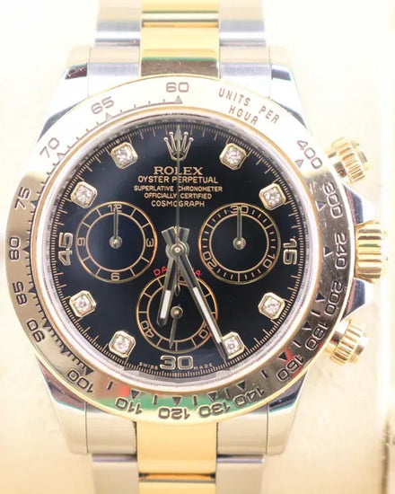 2022 Rolex Cosmograph Daytona 40MM Black Dial Two-Tone Oyster Bracelet (116503)