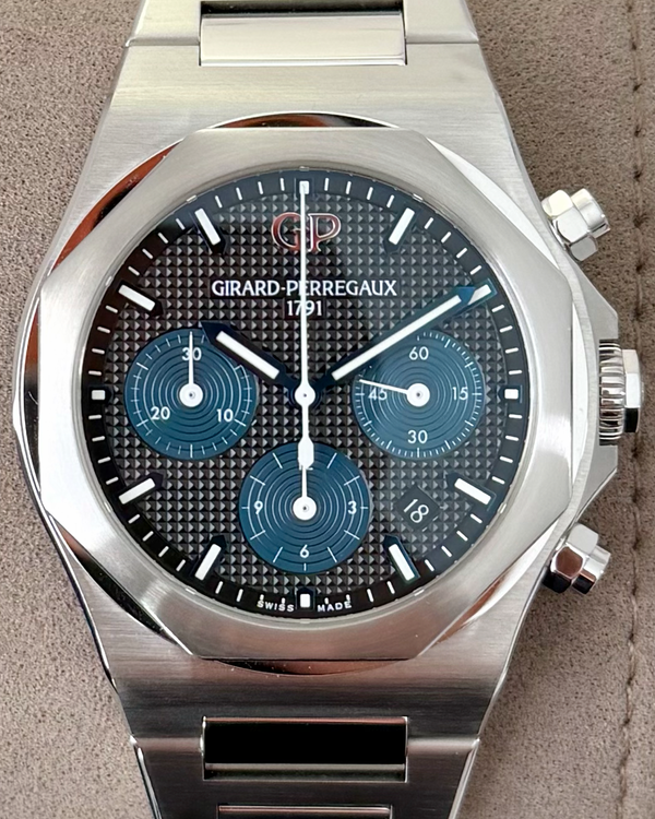 2022 Girard Perregaux Laureato 42MM Black Dial Steel Bracelet (81020-11-631-11A)