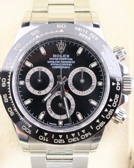 2018 Rolex Cosmograph Daytona 40MM Black Dial Oyster Bracelet (116500LN)