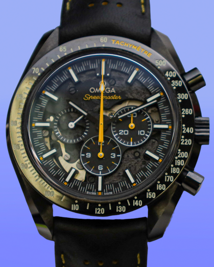 No Reserve - Omega Speedmaster Dark Side Of The Moon "Apollo 8" 44.25MM Black Dial Leather Strap (311.92.44.30.01.001)
