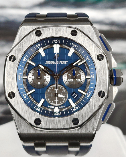 2020 Audemars Piguet Royal Oak Offshore 42MM Blue Dial Rubber Strap (26480TI.OO.A027CA.01)