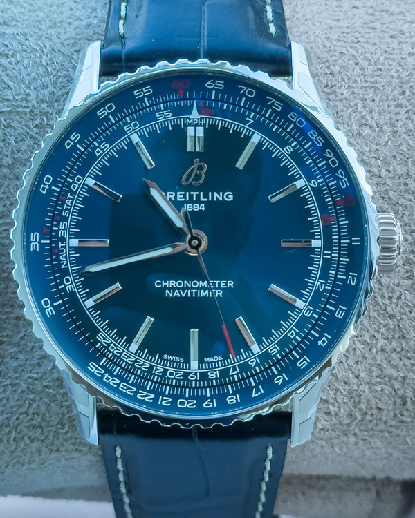 Breitling Navitimer 41MM Blue Dial Leather Strap (A17329)